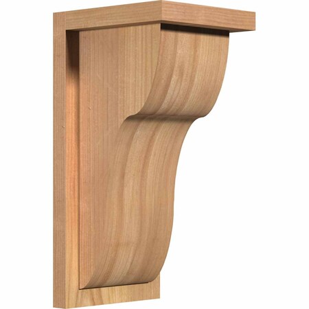 Ekena Millwork Carmel Smooth Corbel w/Backplate, Western Red Cedar, 7 1/2"W x 8"D x 16"H COR08X08X16CAR01SWR